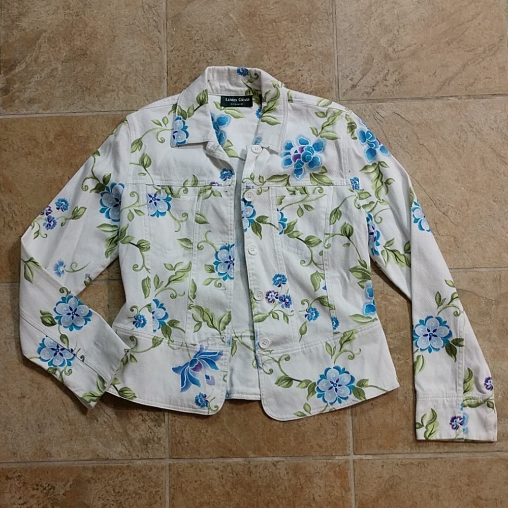 Lemon Grass Studio Floral Jacket Size S